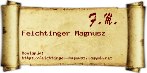 Feichtinger Magnusz névjegykártya